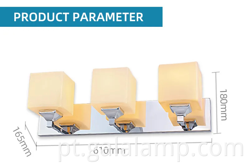 Luz de vaidade do banheiro liderado contemporâneo para interiores elegantes